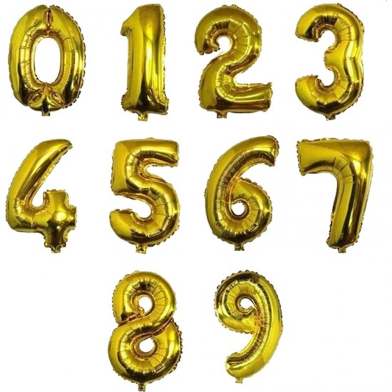 Baloane cifre Auriu